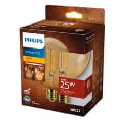 Philips Philips LED filament žárovka E27 G95 3,1W (25W) 250lm 1800K nestmívatelná, jantarová