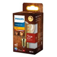 Philips Philips LED filament žárovka E14 P45 3W (25W) 250lm 2200K stmívatelná, jantarová