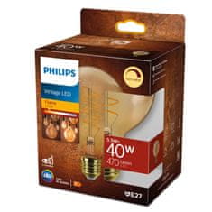 Philips Philips LED filament žárovka E27 G95 5,5W (40W) 470lm 2200K stmívatelná, jantarová