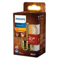 Philips Philips LED filament žárovka E27 P45 6W (40W) 470lm 1800K nestmívatelná, jantarová