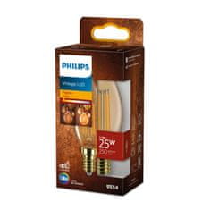 Philips Philips LED filament žárovka E14 B35 3,1W (25W) 250lm 1800K nestmívatelná, jantarová