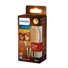 Philips Philips LED filament žárovka E14 B35 3W (25W) 250lm 2200K stmívatelná, jantarová