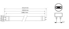 Philips Philips LED trubice Philips MASTER LEDtube Value 1500mm HO 865 T8 20,5W 3100lm 6500K