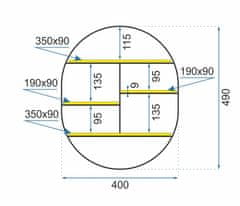 Tutumi Oválná police Loft 391882