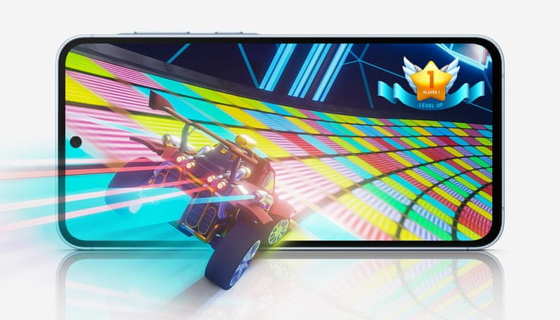 Samsung Galaxy A55 5G, inteligentný telefón, vlajková loď veľký displej Super AMOLED obnovovacia frekvencia stabilizácia obrazu tri fotoaparáty najrýchlejšie 5G pripojenie 5G internet podpora najrýchlejšieho pripojenia Corning Gorilla Glass Victus+ výkonný telefón IP67 NFC profesionálne fotoaparáty fotosústava nočný režim kovový rám prémiové programy