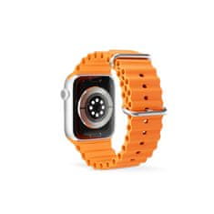 Ocean pásek pro Apple Watch 42/44/45/49 63418101800001 - oranžový