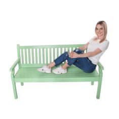 KONDELA Dřevěná zahradní lavička neo mint 150 cm KOLNA