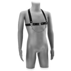 XSARA Mužský postroj harness na hrudník popruhy bdsm - 78590379