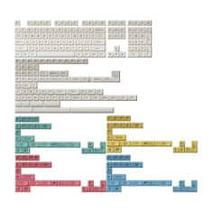 AKKO Cream Keycaps Set Building Blocks (282-Key), PBT MDA, Layout ANSI