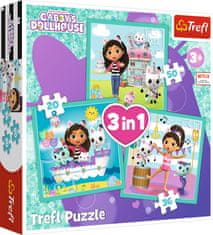 Trefl Puzzle Gábinin kouzelný domek: Gábinčiny činnosti 3v1 (20,36,50 dílků)