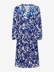 ONLY Modré dámské vzorované midi šaty ONLY Milana XS