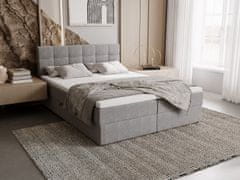Veneti Čalouněná postel 160x200 ELSIE 2 s úložným prostorem - šedá