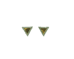 Artur Art & Nature náušnice trojúhelníček s dříkem ocel Black Diamond