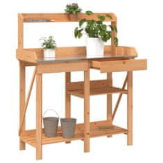 Petromila Přesazovací stolek s policemi masivní jedlové dřevo
