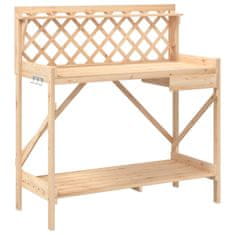 Petromila Přesazovací stolek s treláží masivní jedlové dřevo