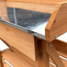 Petromila Přesazovací stolek s policemi masivní jedlové dřevo