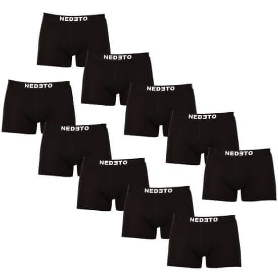 Nedeto 10PACK pánské boxerky černé (10NB001b)