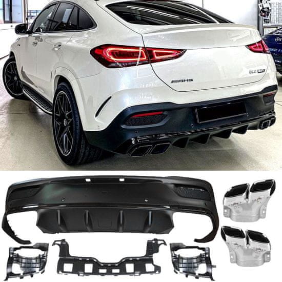 Protec  Difuzor zadního nárazníku MERCEDES C167 GLE COUPE 63 AMG 05/2019 LOOK CHROM