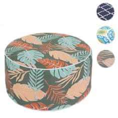 MCW Stolička G31, pouf sedák polštář beanbag zahradní stolička, nafukovací vnitřní/venkovní spun poly 29x55cm ~ listový design