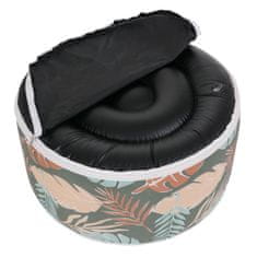 MCW Stolička G31, pouf sedák polštář beanbag zahradní stolička, nafukovací vnitřní/venkovní spun poly 29x55cm ~ listový design