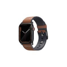 UNIQ Kožený vodotěsný řemínek pro Apple Watch 49/45/44/42 mm, hnědý