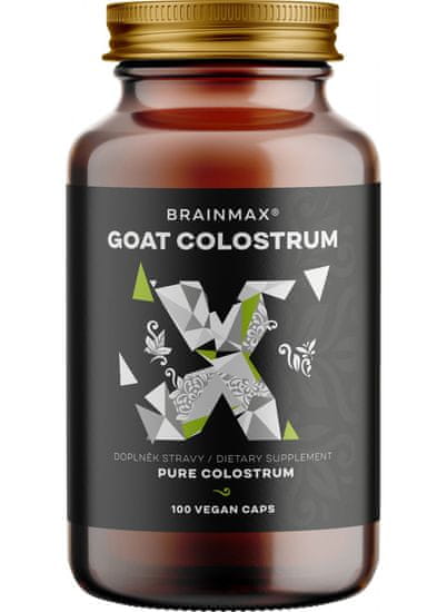 BrainMax Goat Colostrum, kozí kolostrum 250 mg, 100 rostlinných kapslí