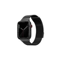 UNIQ Ocelový náramek pro Apple Watch 45/44/42 mm, grafitový