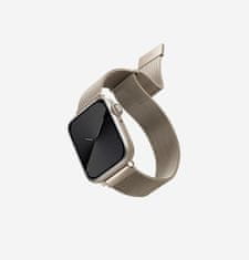 UNIQ Ocelový náramek pro Apple Watch 45/44/42 mm, Starlight