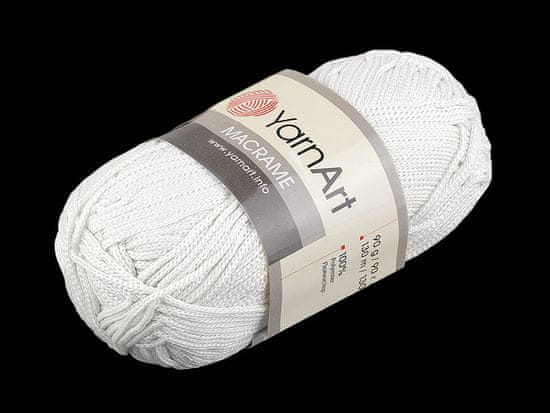 Pletací příze Macrame 90 g - (154) bílá