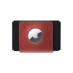 FIXED Kožená peněženka Tiny Wallet for AirTag z pravé hovězí kůže, červená