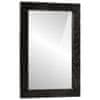 Koupelnové zrcadlo černé 50x70x2,5 cm masivní mangovník a sklo