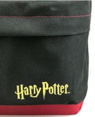 CurePink Batoh Harry Potter: Erb Nebelvíru - Gryffindor (objem 16 litrů|28 x 38 x 15 cm) černý polyester