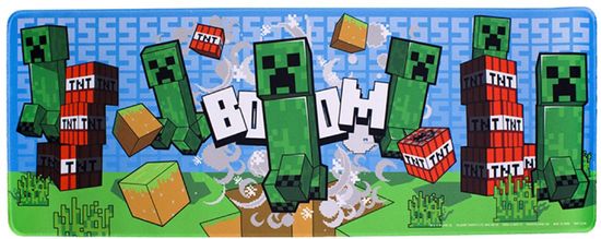 CurePink Herní podložka na stůl Minecraft: Creeper (80 x 30 cm)