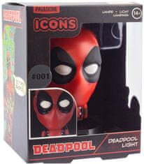 CurePink Plastová dekorativní svítící figurka Marvel: Deadpool (výška 10 cm)