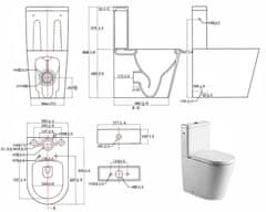 GLACERA Brevis WC kombi rim-ex vč. sed, var. kap SATBRE031RREXVP - Glacera