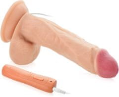 XSARA Realistický penis se zvýrazněnými varlaty, rotační dildo na přísavce - 75258504