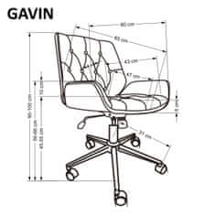 Halmar Designové kancelářské křeslo GAVIN hnědo-černé