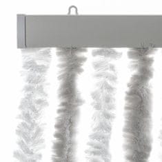 Petromila Závěs proti hmyzu světle šedý a bílý 100 x 200 cm žinylka