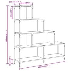 Vidaxl Knihovna se 4 schody dub sonoma 139 x 33,5 x 149 cm kompozit