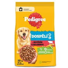 Pedigree granule s hovězím se zeleninou pro dospělé psy 12 kg