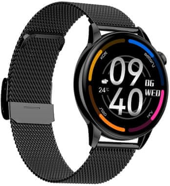 Chytré hodinky MAXCOM FIT FW58 VANAD PRO barevný velký AMOLED displej dlouhá výdrž, multisport, tepová frekvence měření tlaku SpO2 dlouhá výdrž doprovodná aplikace Bluetooth IP68 HD+ rozlišení displeje elegantní design multisport notifikace z telefonu monitoring spánku sportovní režimy  počasí ovládání fotoaparátu ovládání hudebního přehrávače dechová cvičení notifikace z telefonu Bluetooth volání voláno přímo z hodinek vyměnitelné ciferníky ženské funkce najít telefon telefonování z hodinek