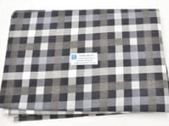 Mirtex Látka FLANEL 165 (K4 kostky malé černo-bílé) -150cm, 1 běžný metr