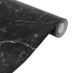 Greatstore Tapety na nábytek samolepicí mramorově černé 90 x 500 cm PVC