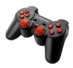 Esperanza Gamepad PC USB Warrior černo-červený EGG102R