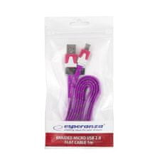 Esperanza Kabel Micro USB EB176PB růžový