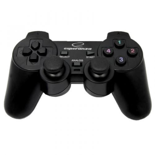 Esperanza Gamepad PC USB Warrior černý