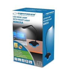 Esperanza ELD105K Lampa Mimosa černá led stolní,3W