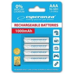 Esperanza AAA 1000mAh 4ks EZA102W