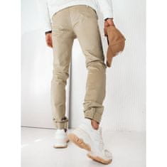 Dstreet Pánské džínové kalhoty joggers IMA světle béžové ux4186 s29