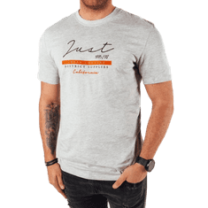 Dstreet Pánské tričko s potiskem KIK šedé rx5424 M